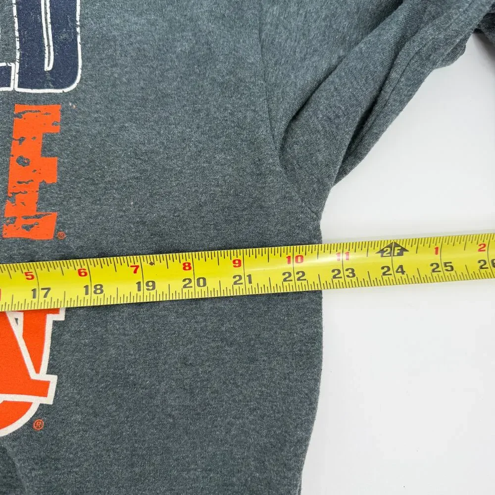 Vintage Auburn Tigers War Eagle Long Sleeve Size XL T-Shirt Gray/Orange Graphics